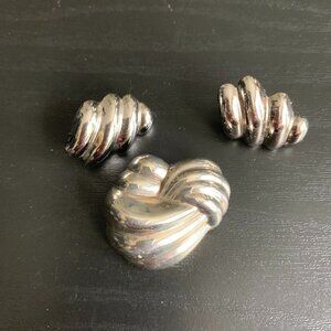 Sterling Electroform Pendant & Earrings